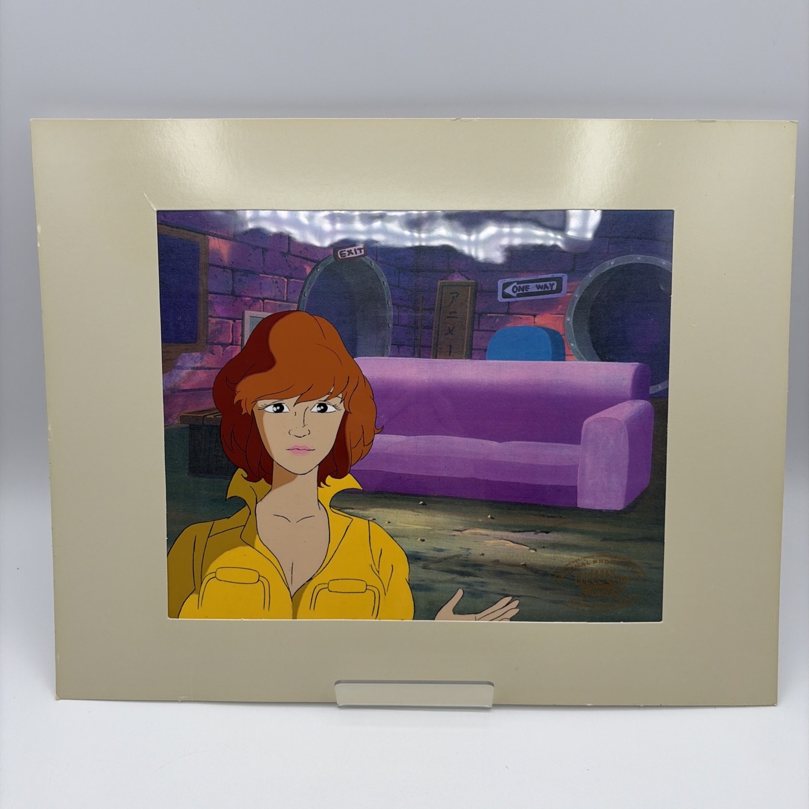 VTG 1985 Teenage Mutant Ninja Turtles TMNT Animation CEL April O’Neil Sewer Lair