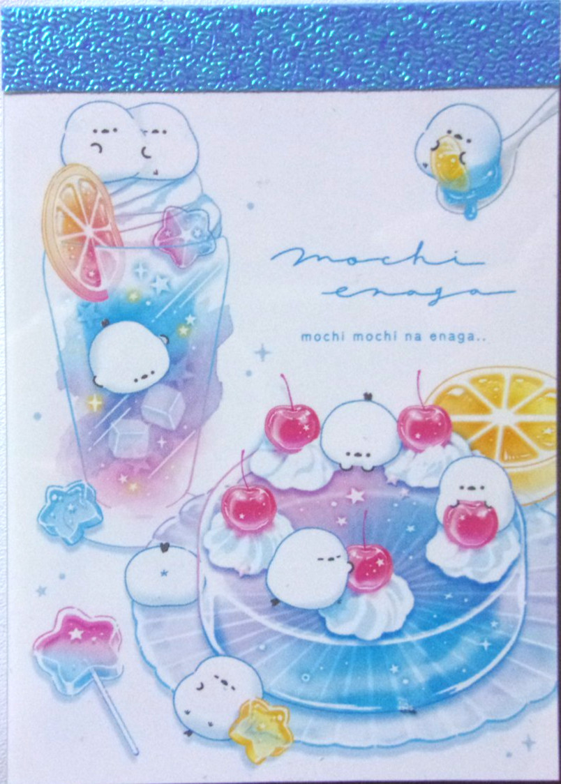 Q-LIA Bird Long-tailed Tit Fruits Jelly Mini Memo Pad Made in Japan 70 sheets