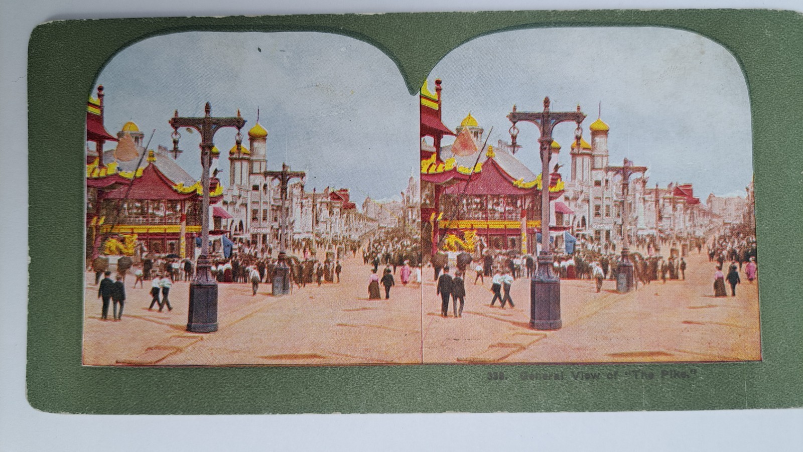 ONE  VINTAGE STEREOVIEW CARD OF GENERAL VIEW OF THE PIKE LOUISIANA
