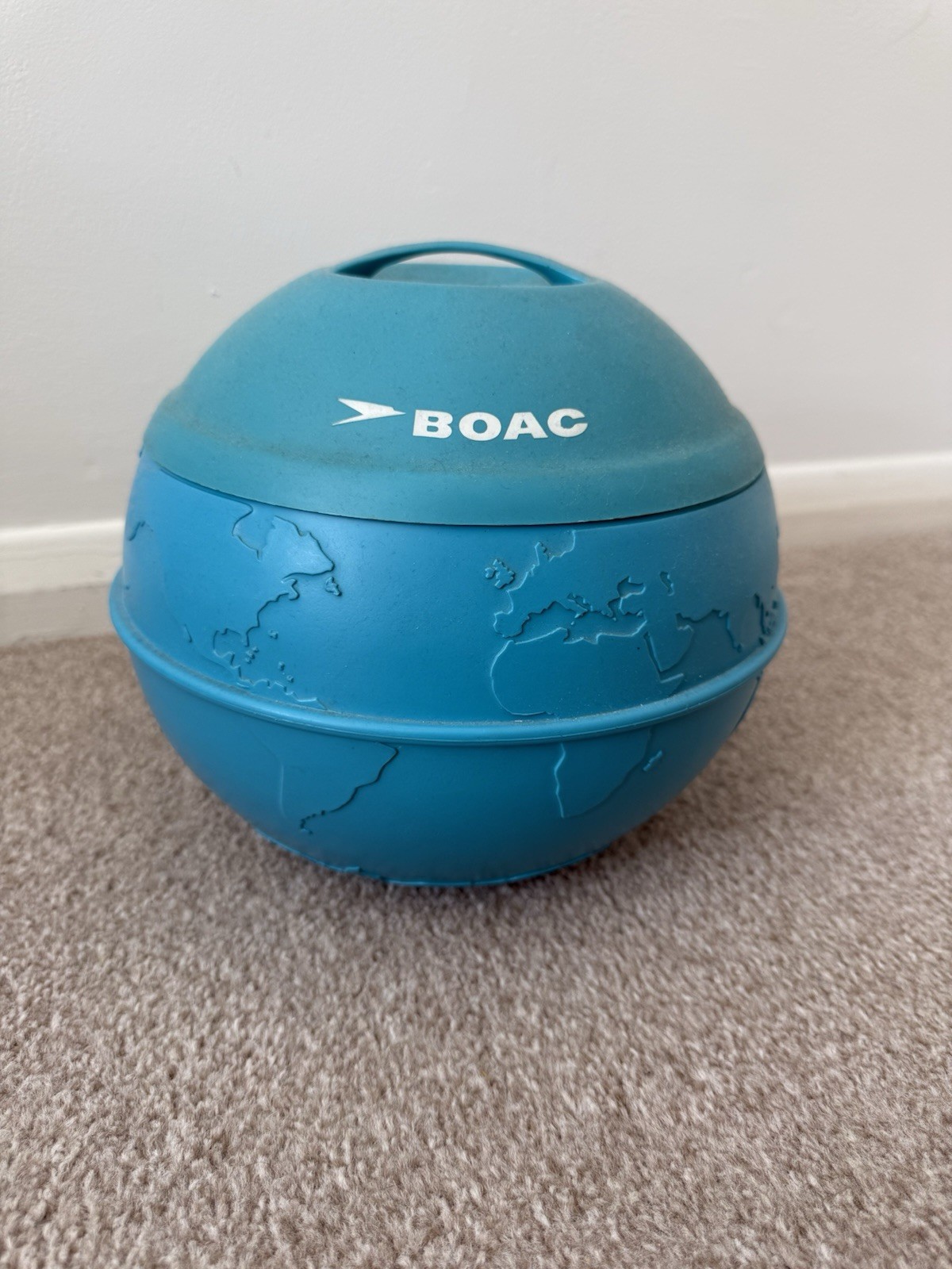 Vintage BOAC Ice Bucket Globe