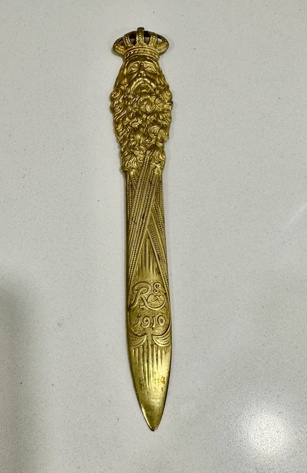 Antique 1910 REX Krewe Favor Letter Opener New Orleans Mardi Gras Knife RARE Antique 1910 REX Krewe Favor Letter Opener New Orleans Mardi Gras Knife RARE