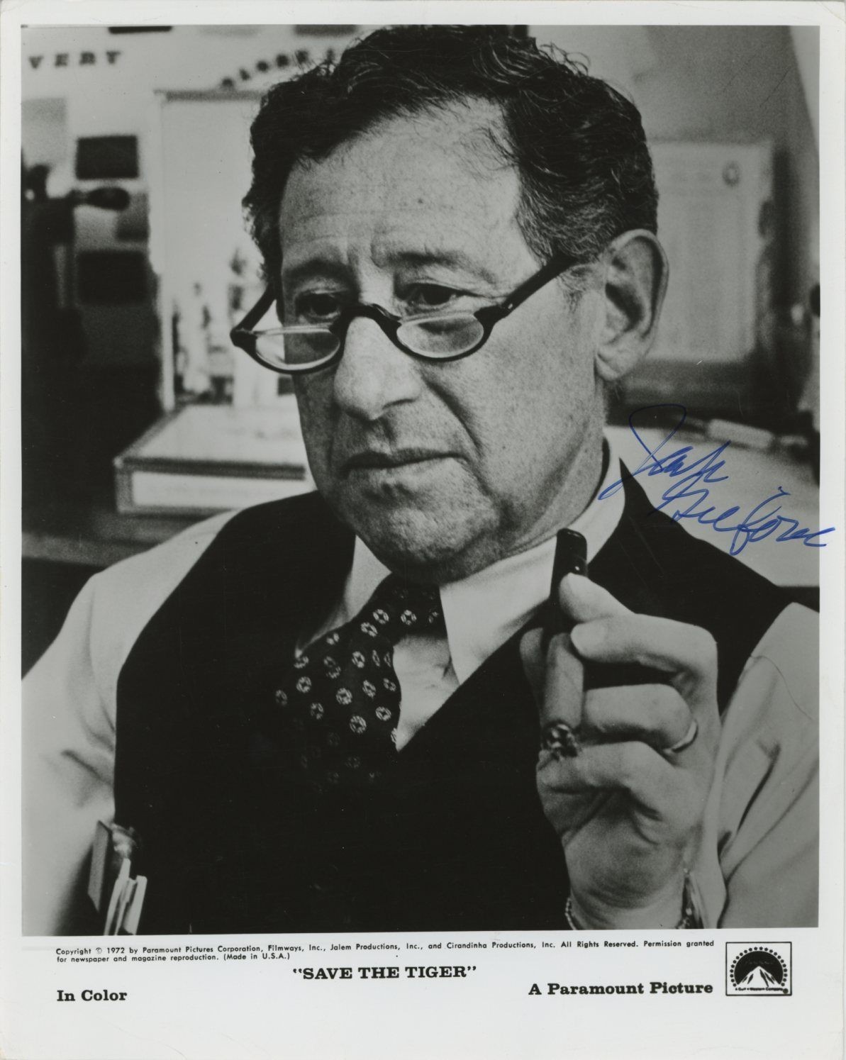 Jack Gilford- Signed Vintage Photograph Jack Gilford- Signed Vintage Photograph