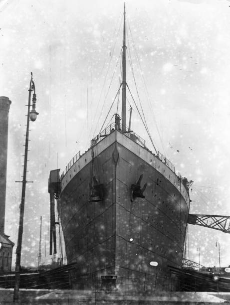 ill-fated White Star liner, \'Titanic\' Harland & Wolff\'s shipyard, - 1912 Photo