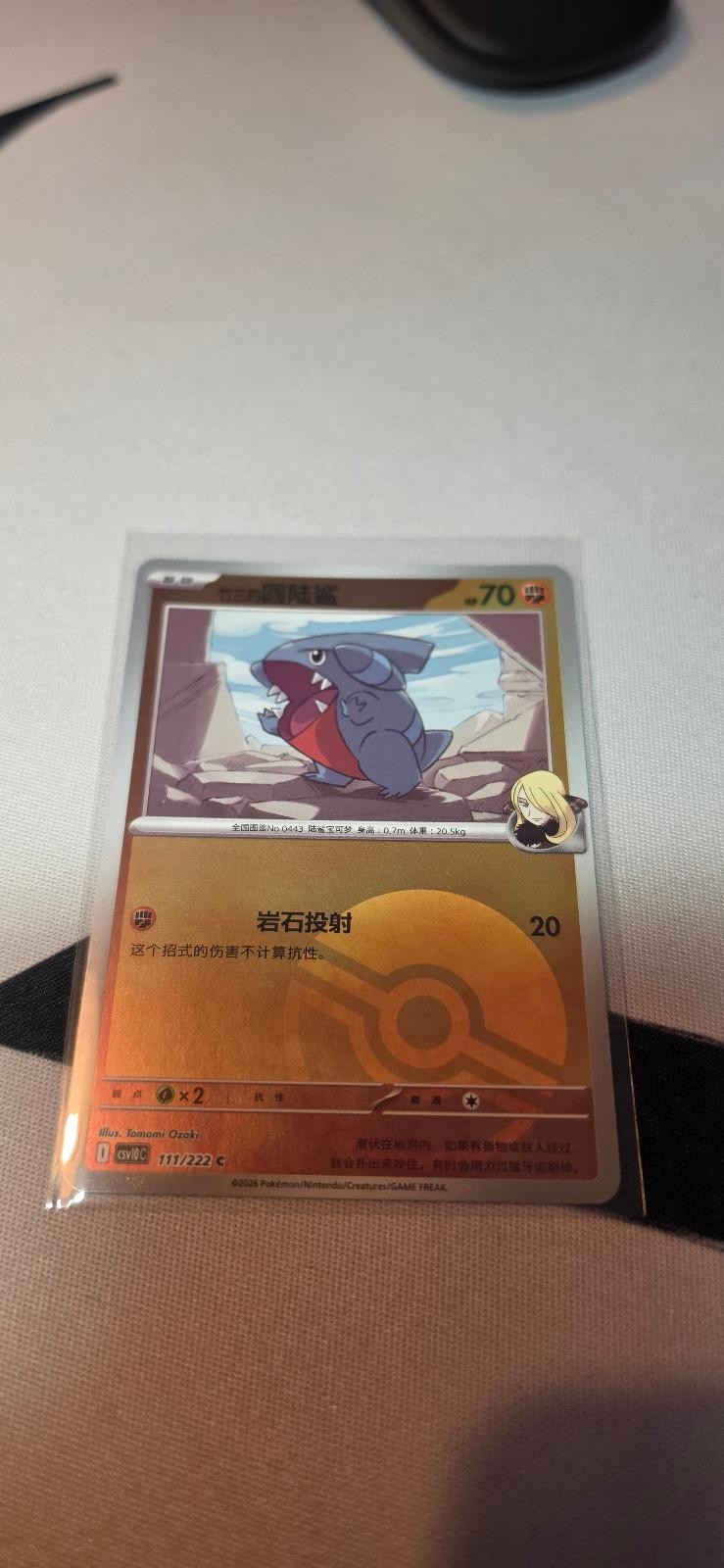 Cynthia's Gible (Poke Ball Reverse) 111 Chasing Glory Together Pokemon Chinese NM