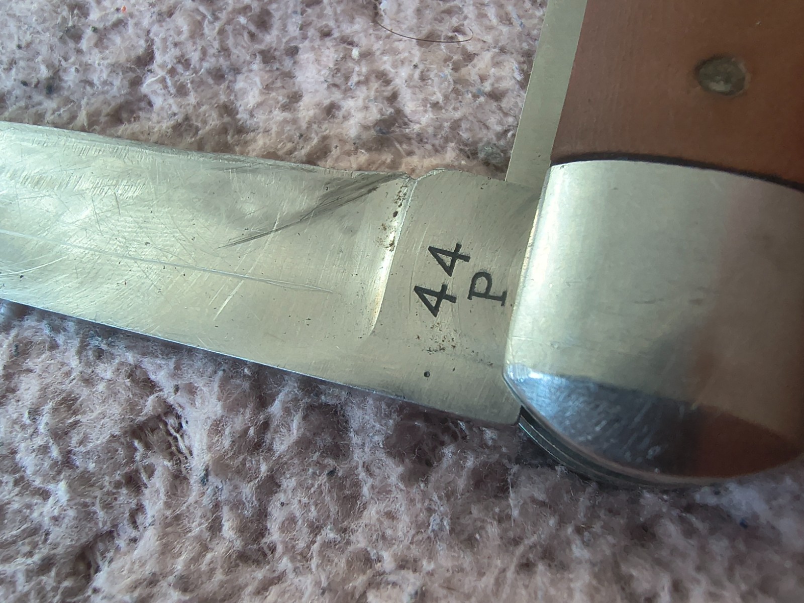 1944 Victorinox 200 R P Stainless Model 1908 Swiss Knife Brown Fibre
