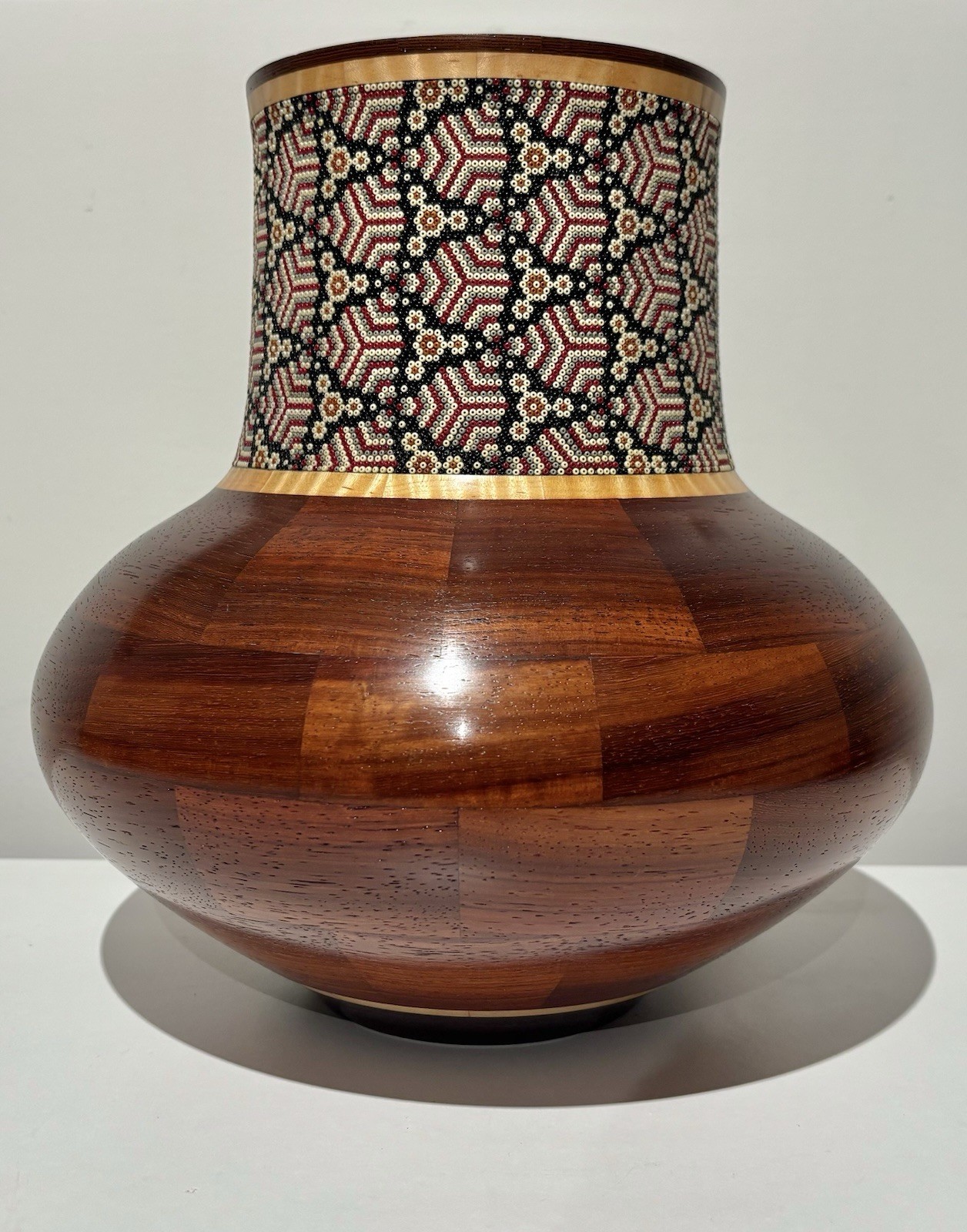 Marilyn Endres & Eucled Moore Turned Wood Vase KAZI STUDIO 12 X 11”