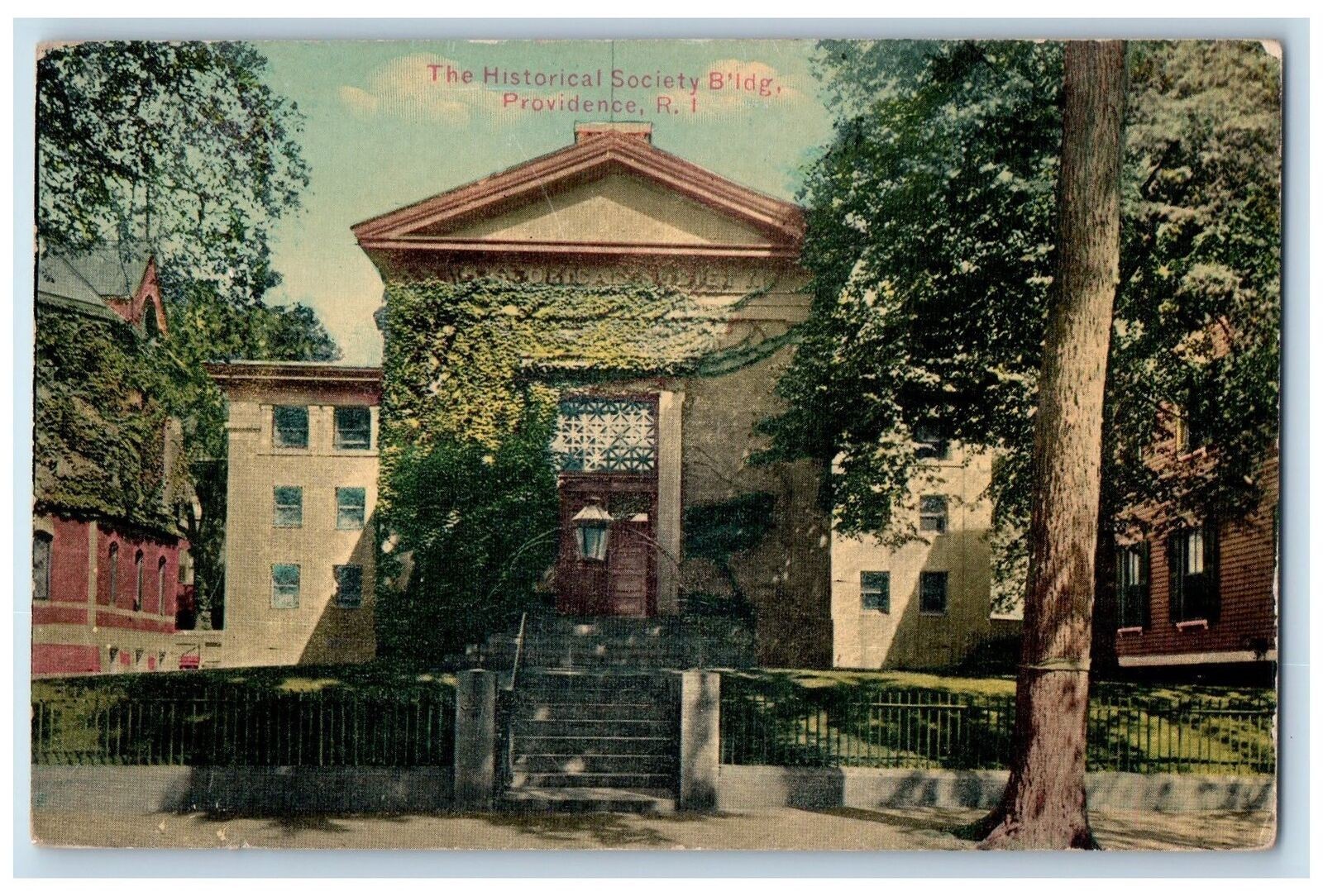 c1910\'s The Historical Society Building Exterior Providence RI Unposted Postcard