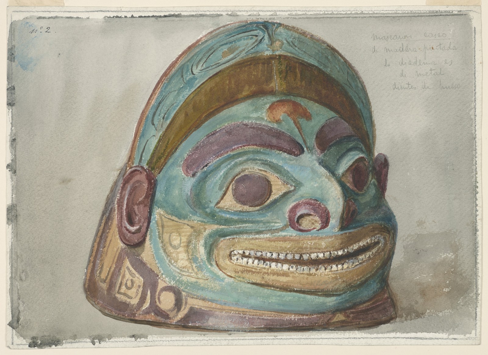 Tlingit Indigenous Alaskan Mask Vintage 1900s Art Photo Reprint Wall Art