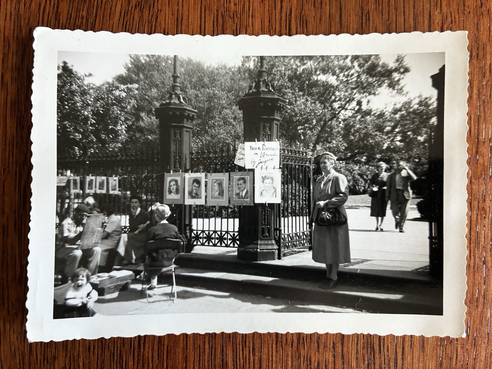 Jackson Square New Orleans Louisiana street artists 1950s park portrait Jacques
