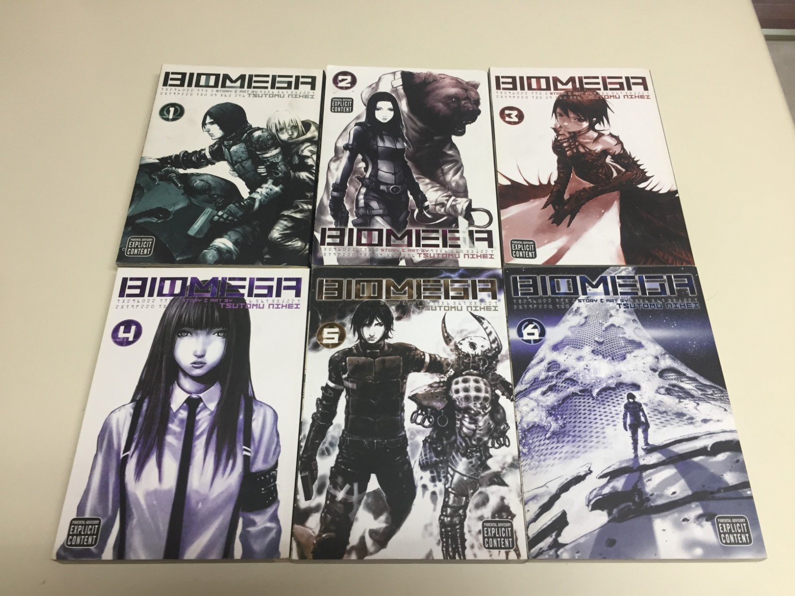 Biomega Manga English Volume 1-6 Complete Set Series Authentic Original Nihei