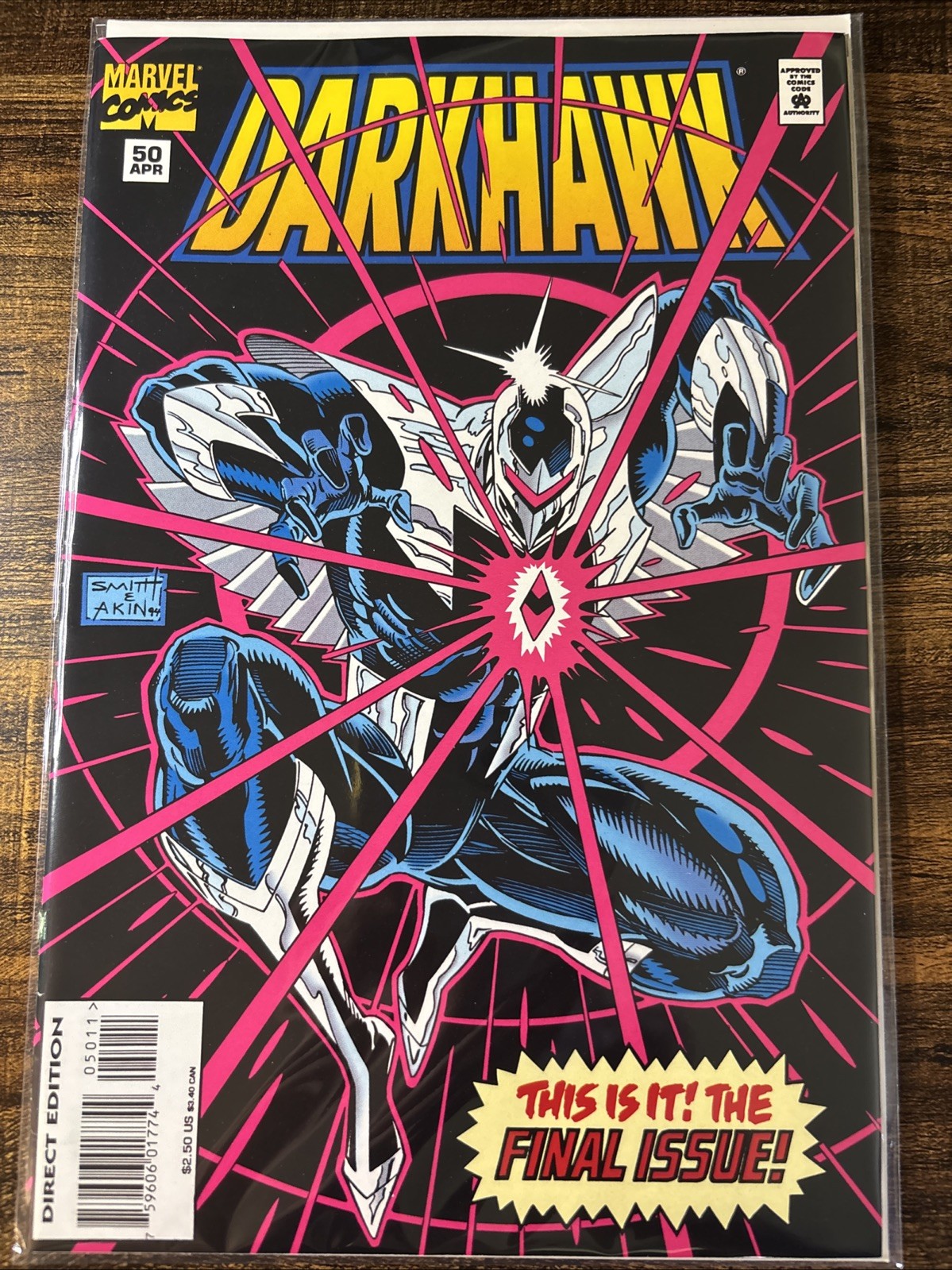 DARKHAWK #50 • Marvel Comics 1995 • Final Issue, Low Print Run DARKHAWK #50 • Marvel Comics 1995 • Final Issue, Low Print Run
