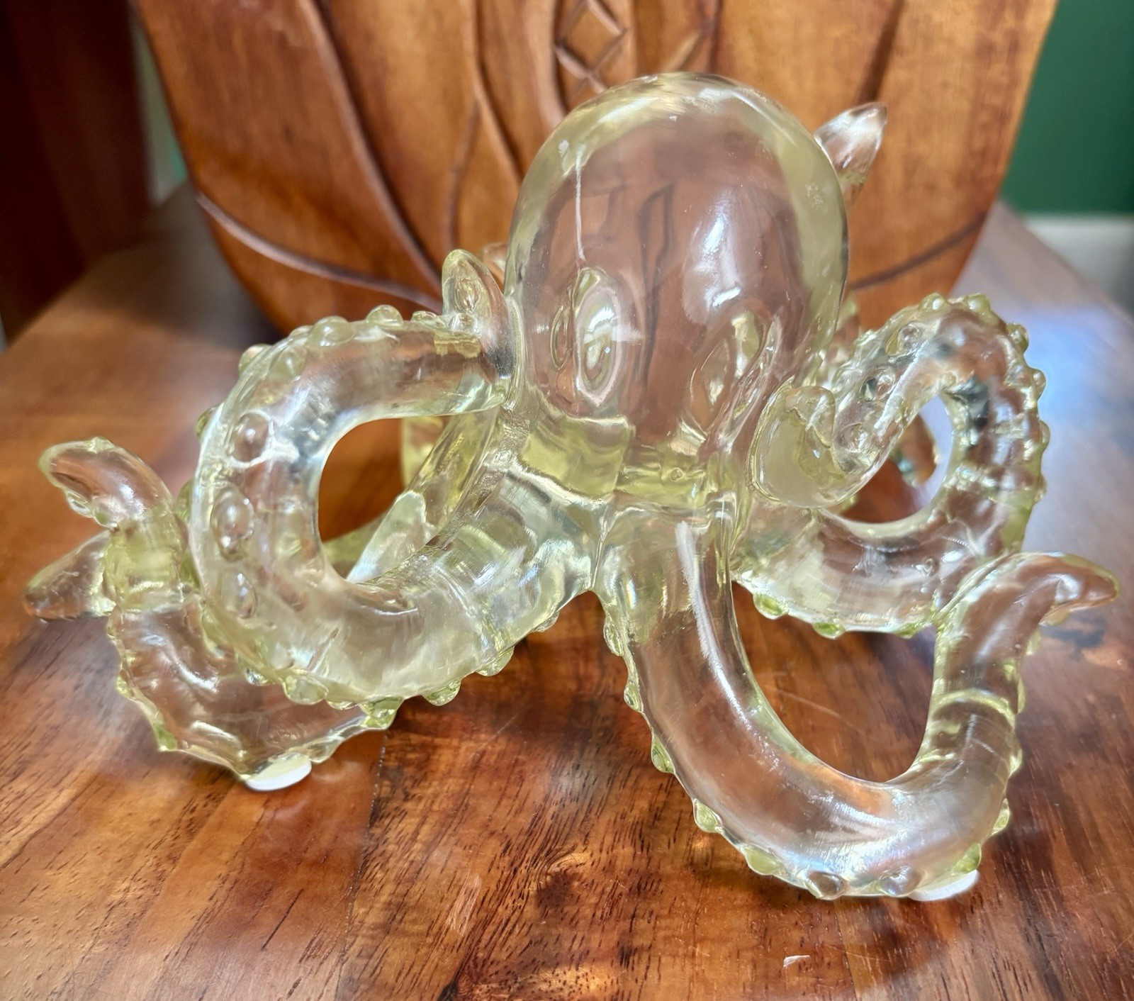 Vintage Acrylic Lucite Octopus Figurine Statue MCM