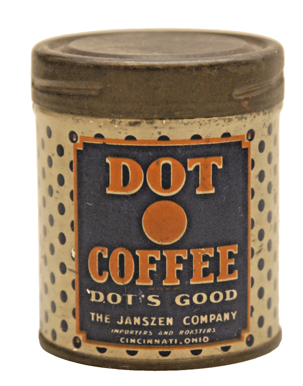 VINTAGE DOT COFFEE SAMPLE TIN 