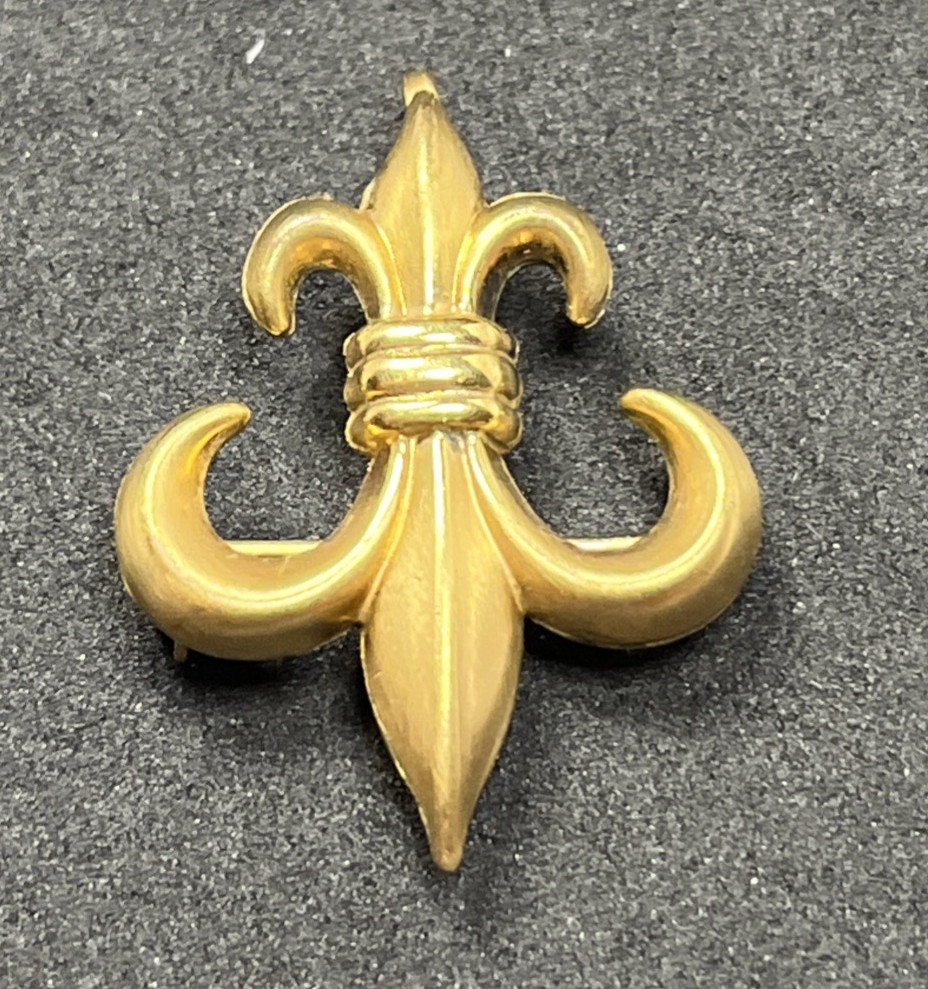 Vintage Winard Fleur de Lis Brooch Pin 1/20 12K GF French Symbol Heraldic Pin