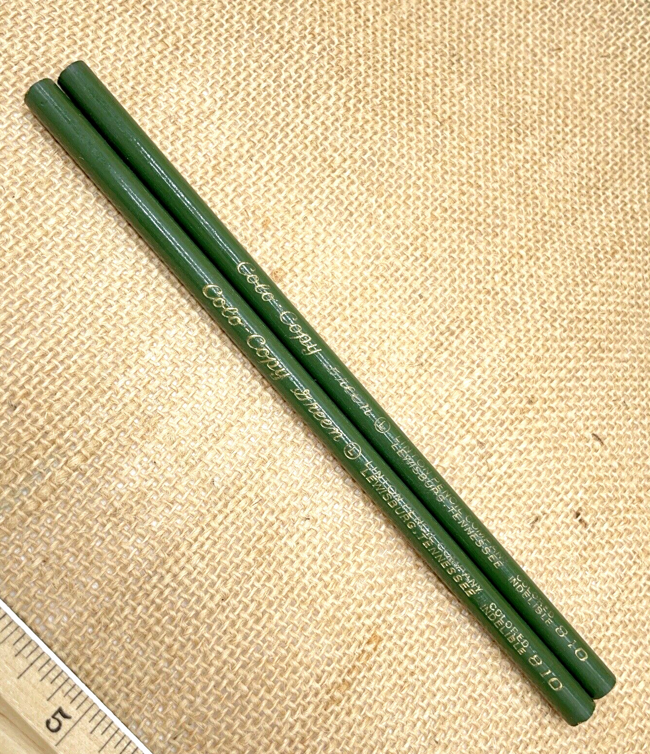Vtg Linton Pencil Co Colo-Copy Green 810 Lewisburg Tennessee Unsharpened Lot 2X
