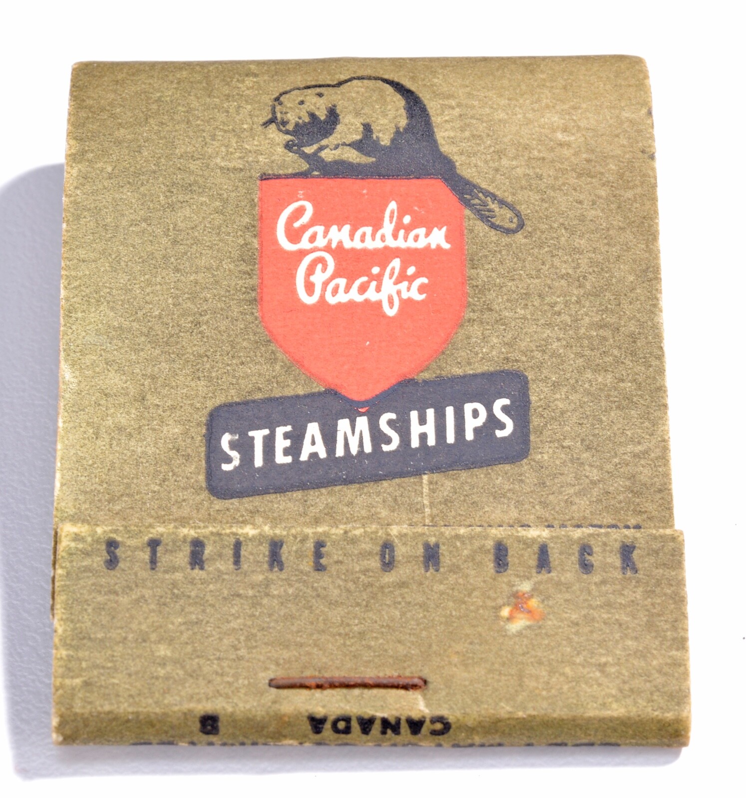 VINTAGE CANADIAN PACIFIC STEAMSHIPS - BOAT - SHIP ADVERTISING MATCHBOOK