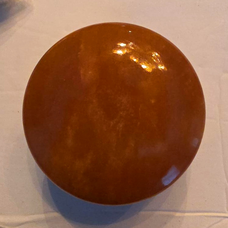 Vintage NOYMER Italian Alabaster Trinket Box 3” Hinged Jewelry Box Made Italy