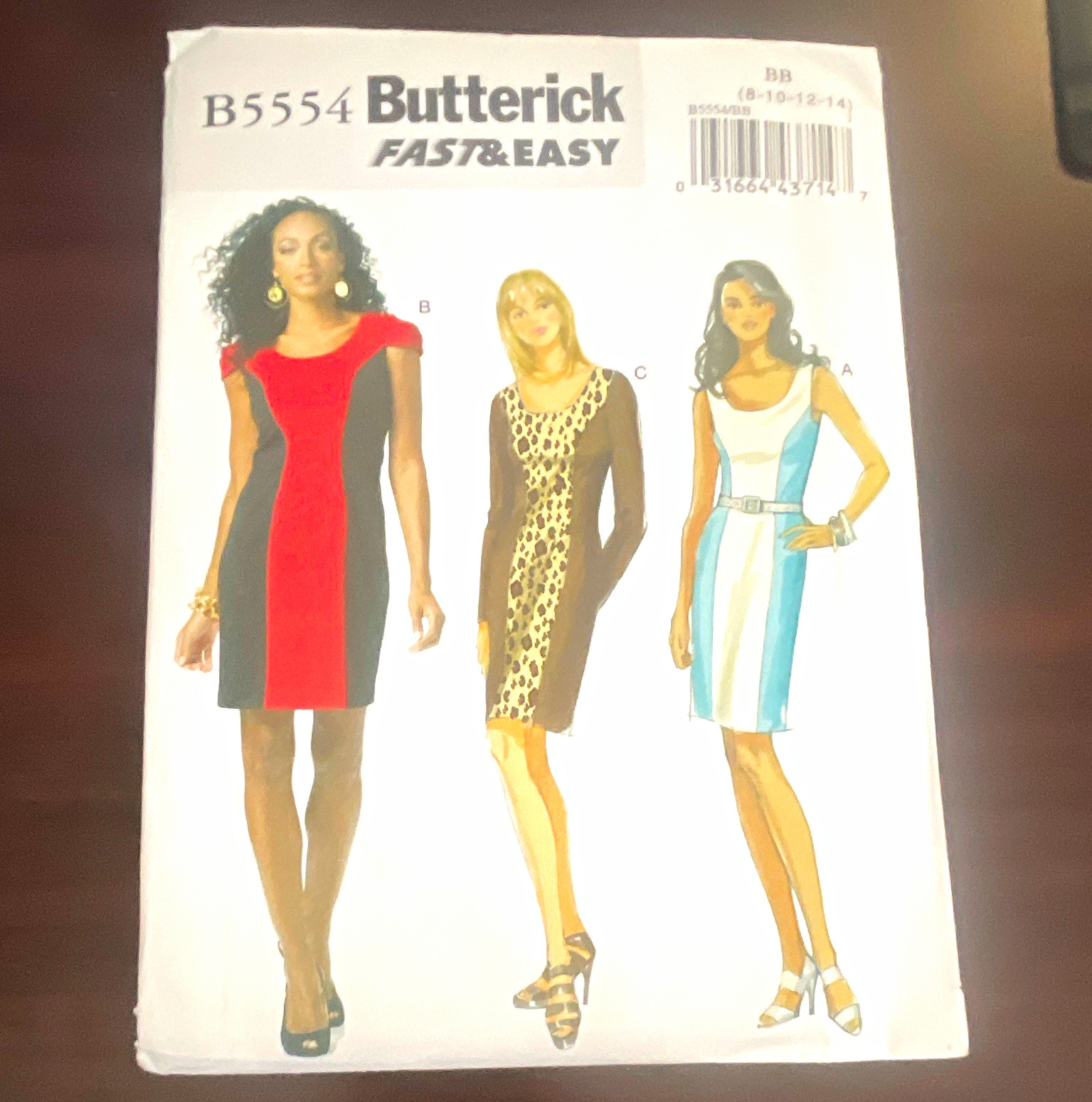 Butterick Fast & Easy B5554 Misses Dress Sewing Pattern Multi-Size 8-22