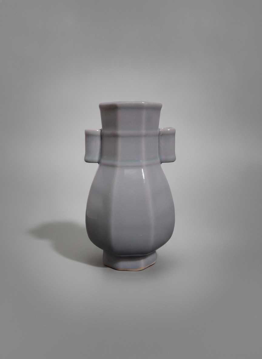 Vintage Chinese Celadon Glaze Octagonal 