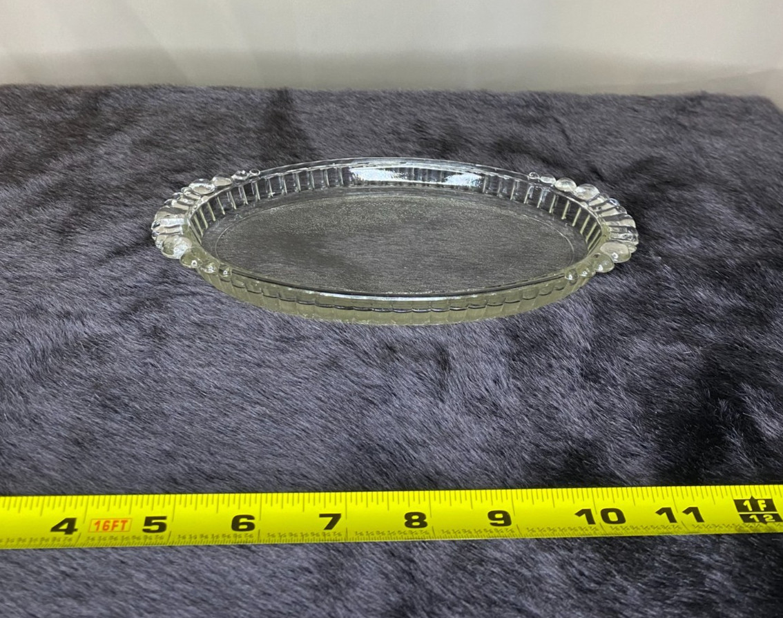 Early Mid-Century Glass Oval Serving Tray
