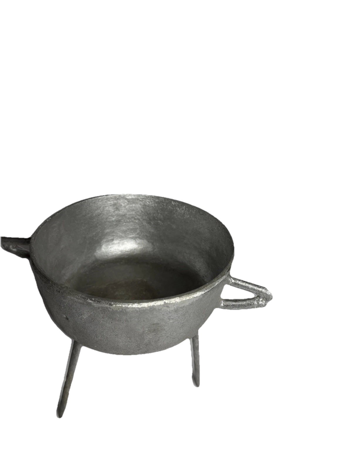 Vintage Aluminum Tripod Pot with Handles Collectible Three-Legged Metalware