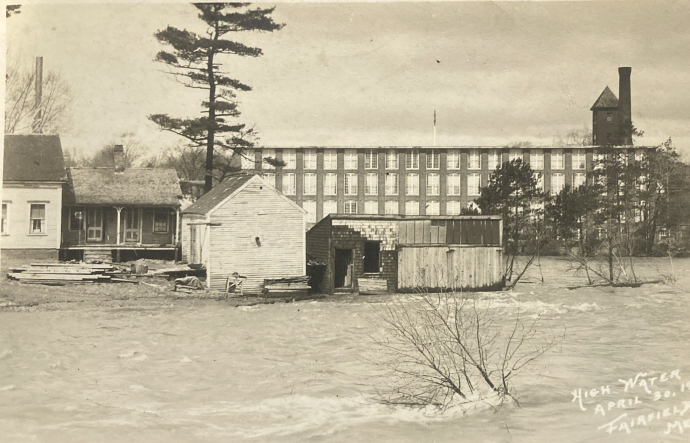 1923 Fairfield Maine The 1923 Kennebec River Flood High Waters Postcard