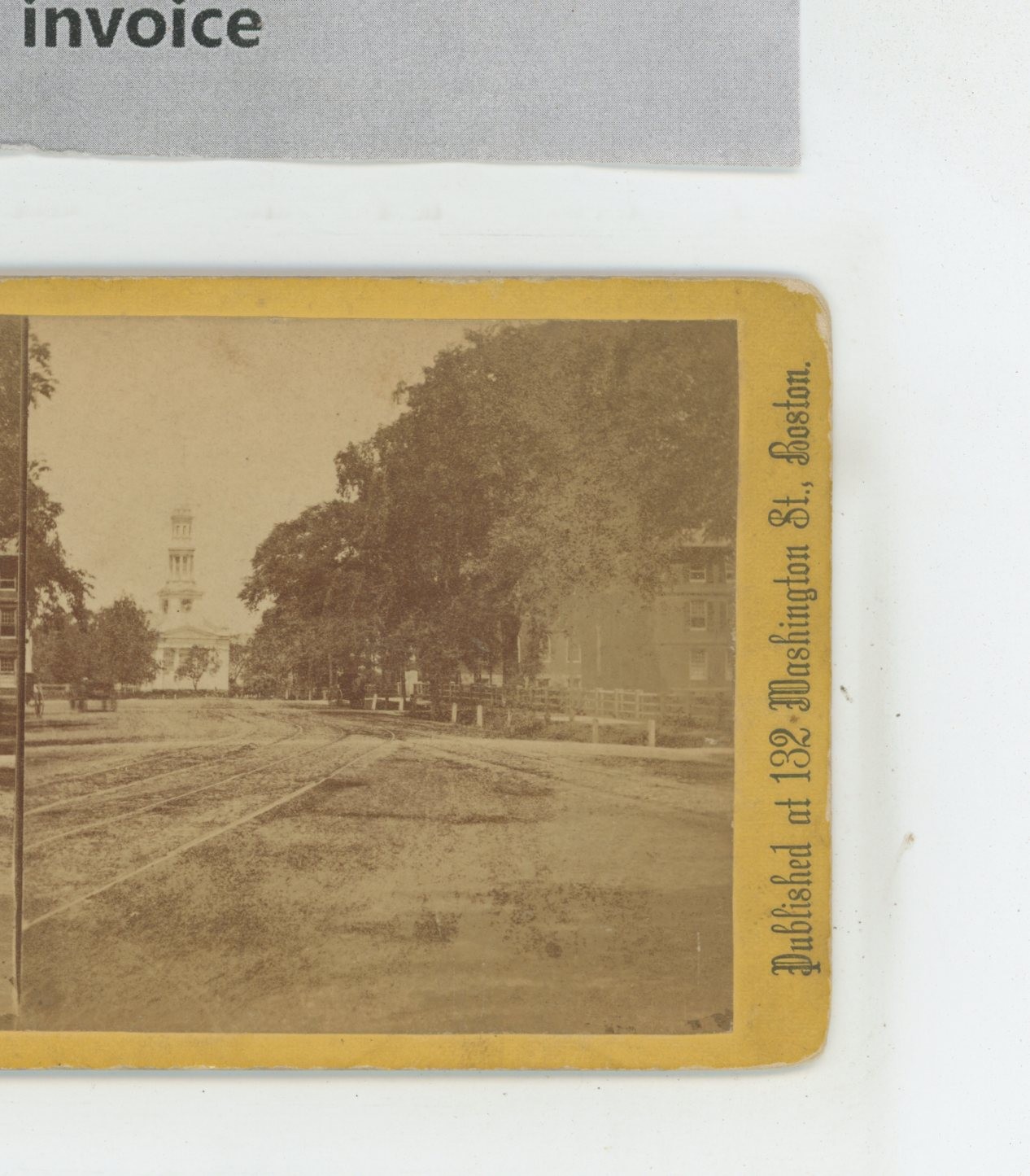 Harvard Square Cambridge MA Massachusetts Stereoview