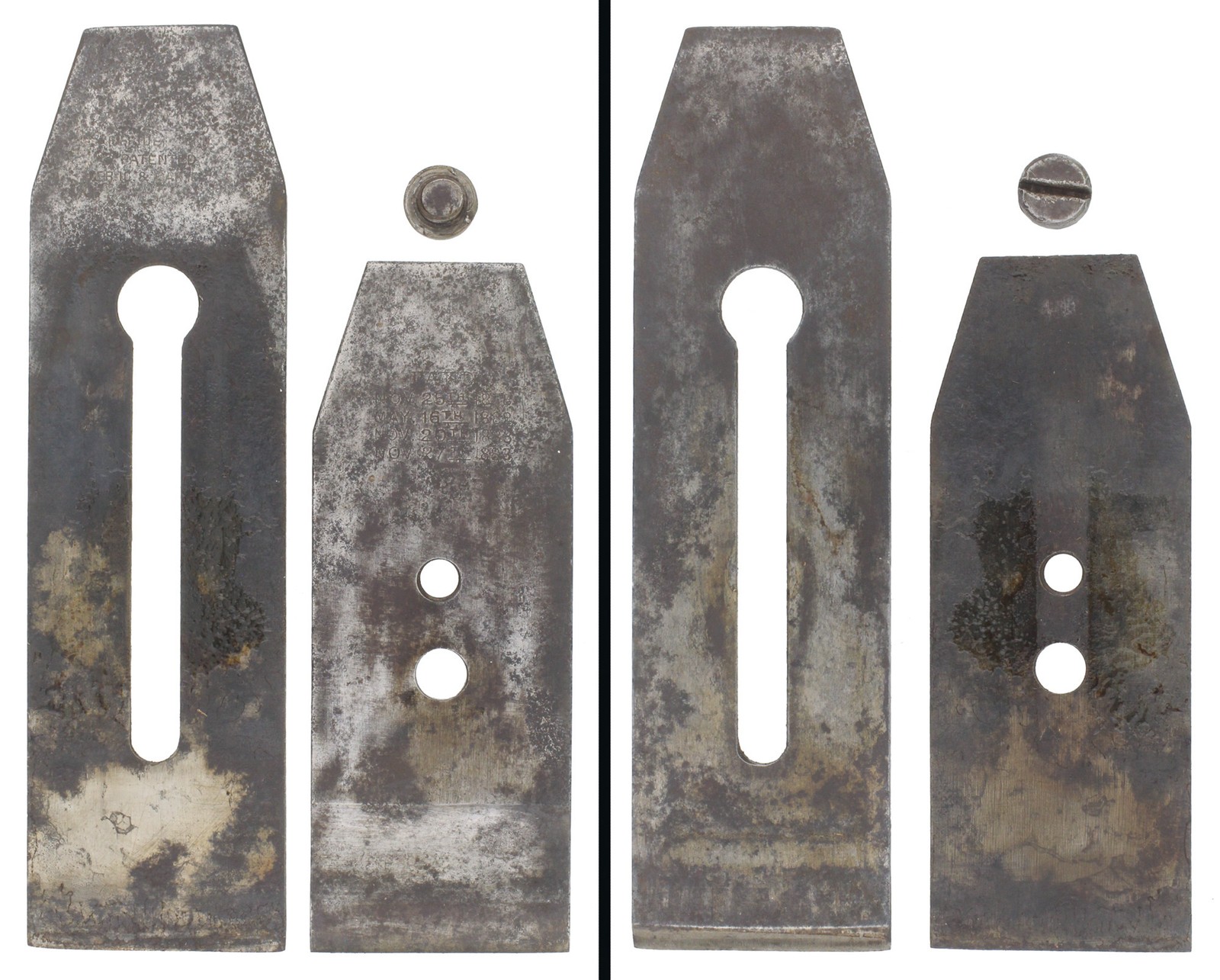 Orig. Iron/Chip Breaker for Meriden No. 3 Size Plane- 1 3/4\