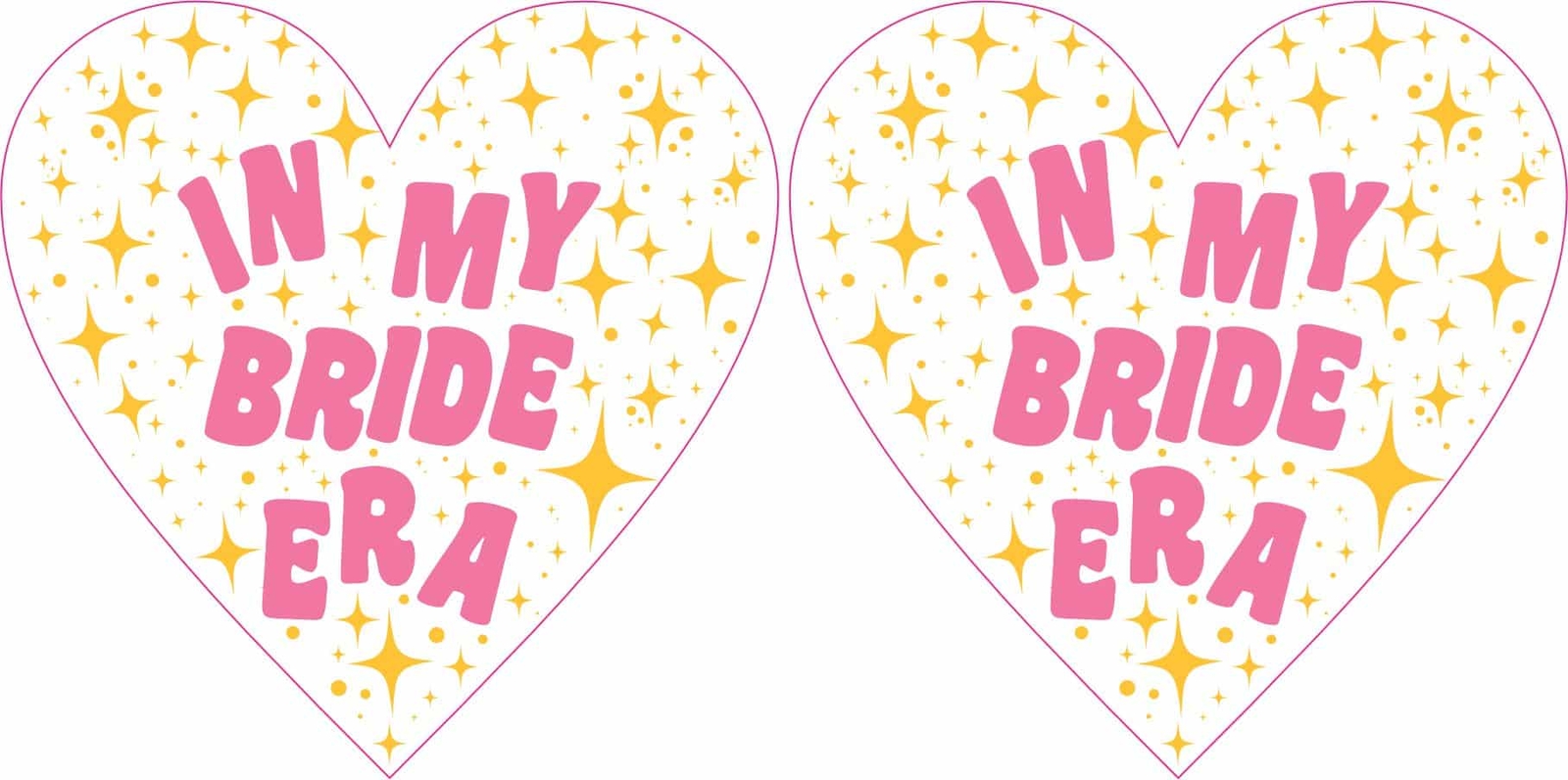 StickerTalk In My Bride Era Pink Heart Vinyl Sticker, 3 inches x 3 inches