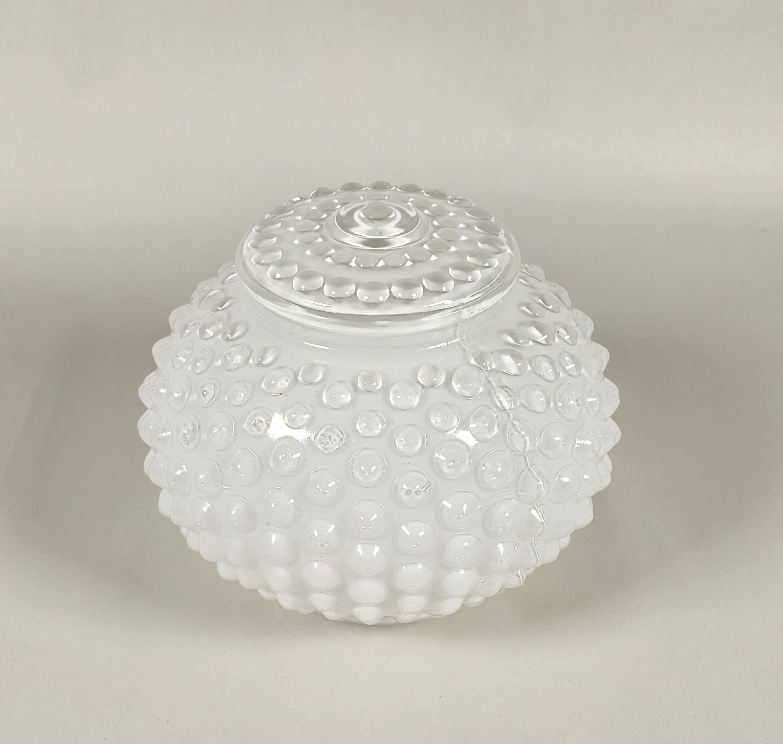 Vintage Hobnail White Glass Light Shade Globe Dome Ceiling lamp fixture