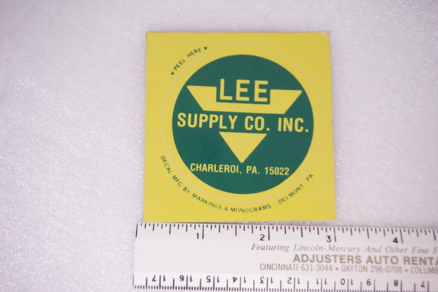 Lee Supply Co. Inc. Decal Sticker Vintage Mining Industrial NOS Lee Supply Co. Inc. Decal Sticker Vintage Mining Industrial NOS