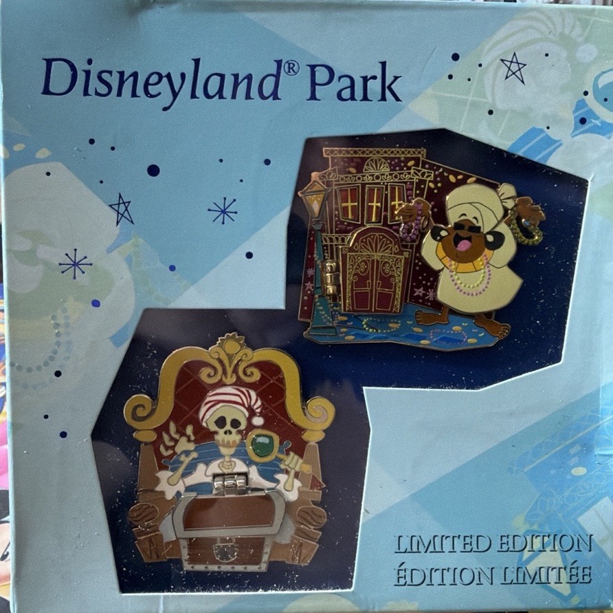 Disneyland New Orleans Square Pirates of Caribbean Tiana\'s Palace LE 800 Pin Set