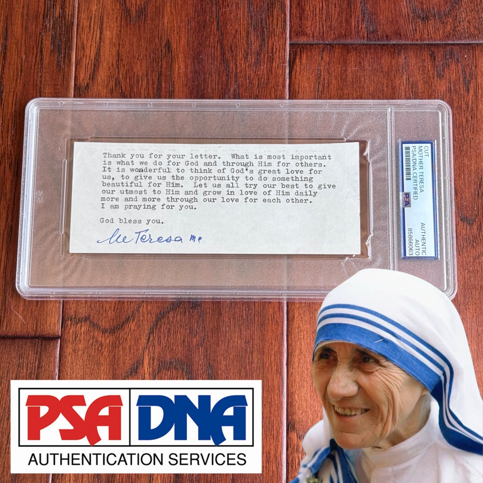 MOTHER TERESA Autograph \