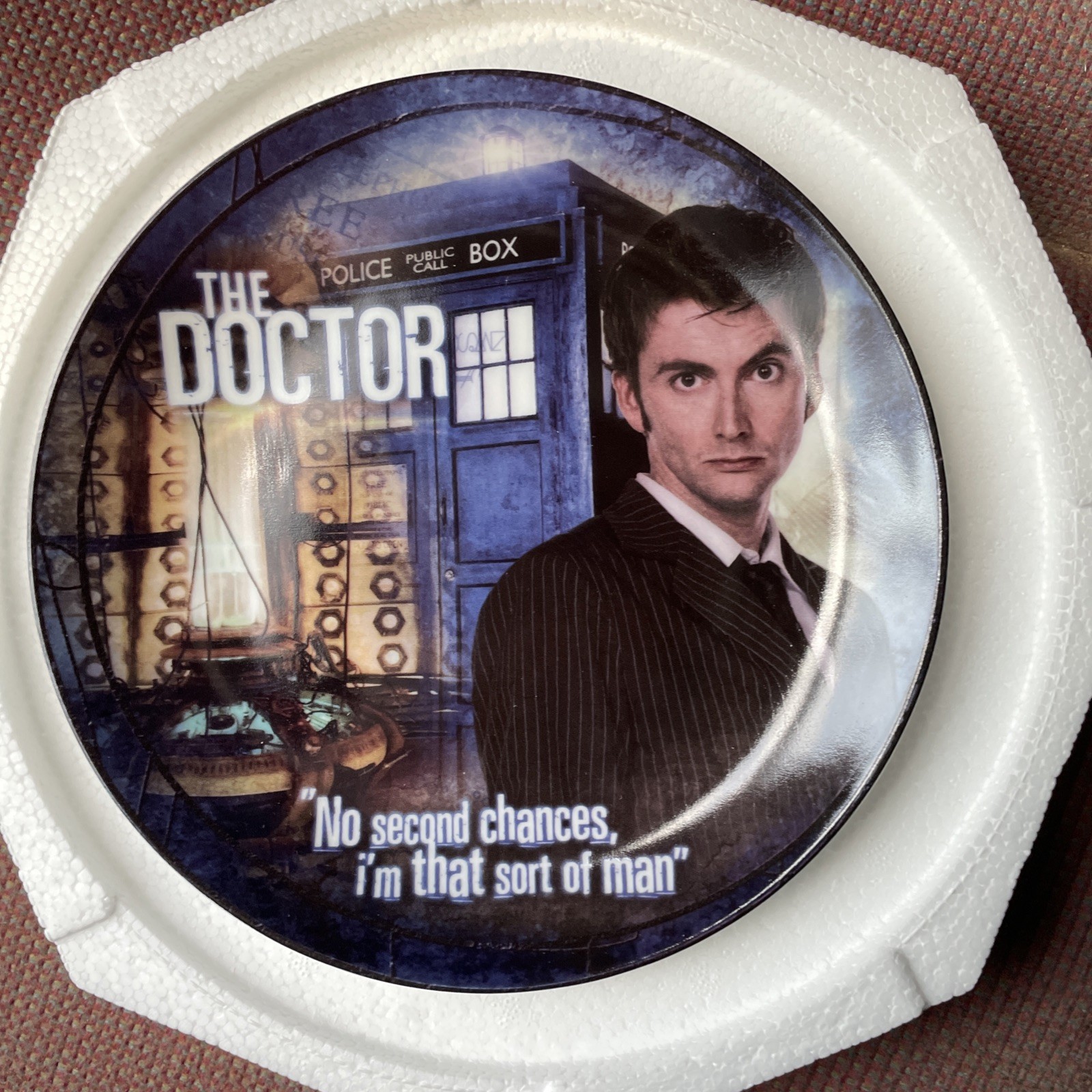 Doctor Who Limited Edition Collector Plate David Tennant with COA 94/2000 Doctor Who Limited Edition Collector Plate David Tennant with COA 94/2000