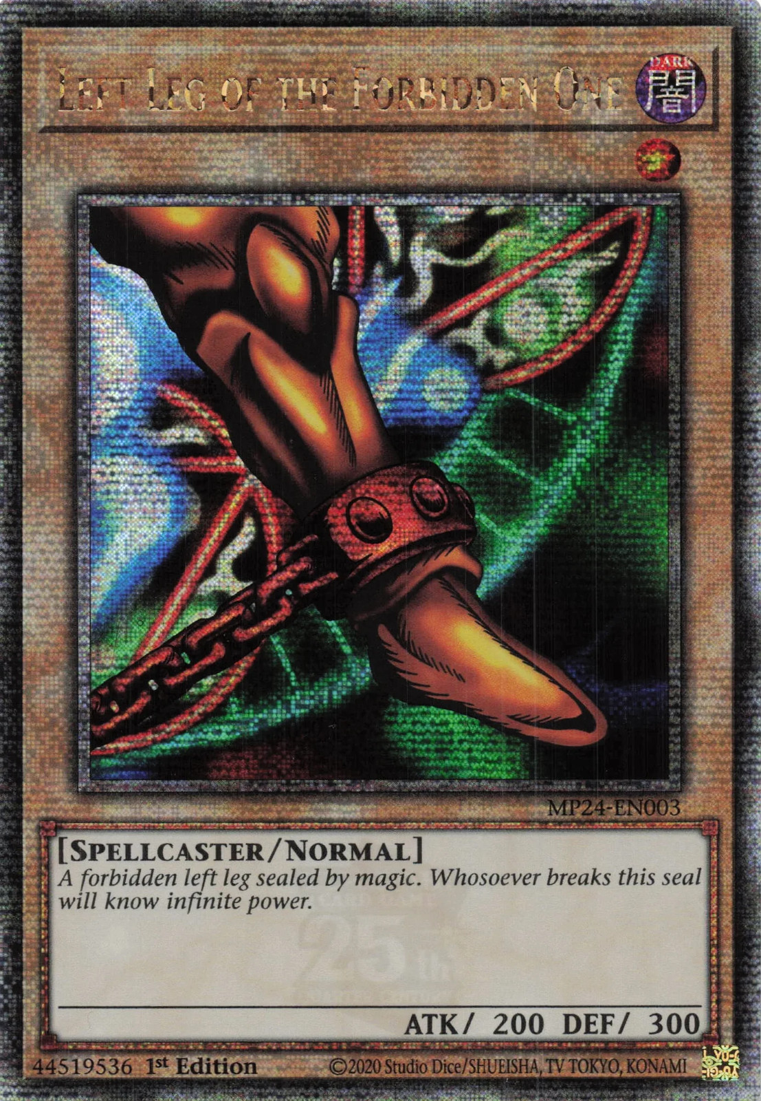 Yugioh MP24-EN003 - Left Leg of the Forbidden One - Quarter Century Secret Rare