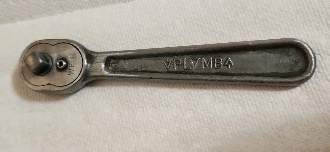 Vtg Plvmb Plomb WF-8 Ratchet 9/32” Drive Military WWII 1942-1945 *WORKS SMOOTHLY
