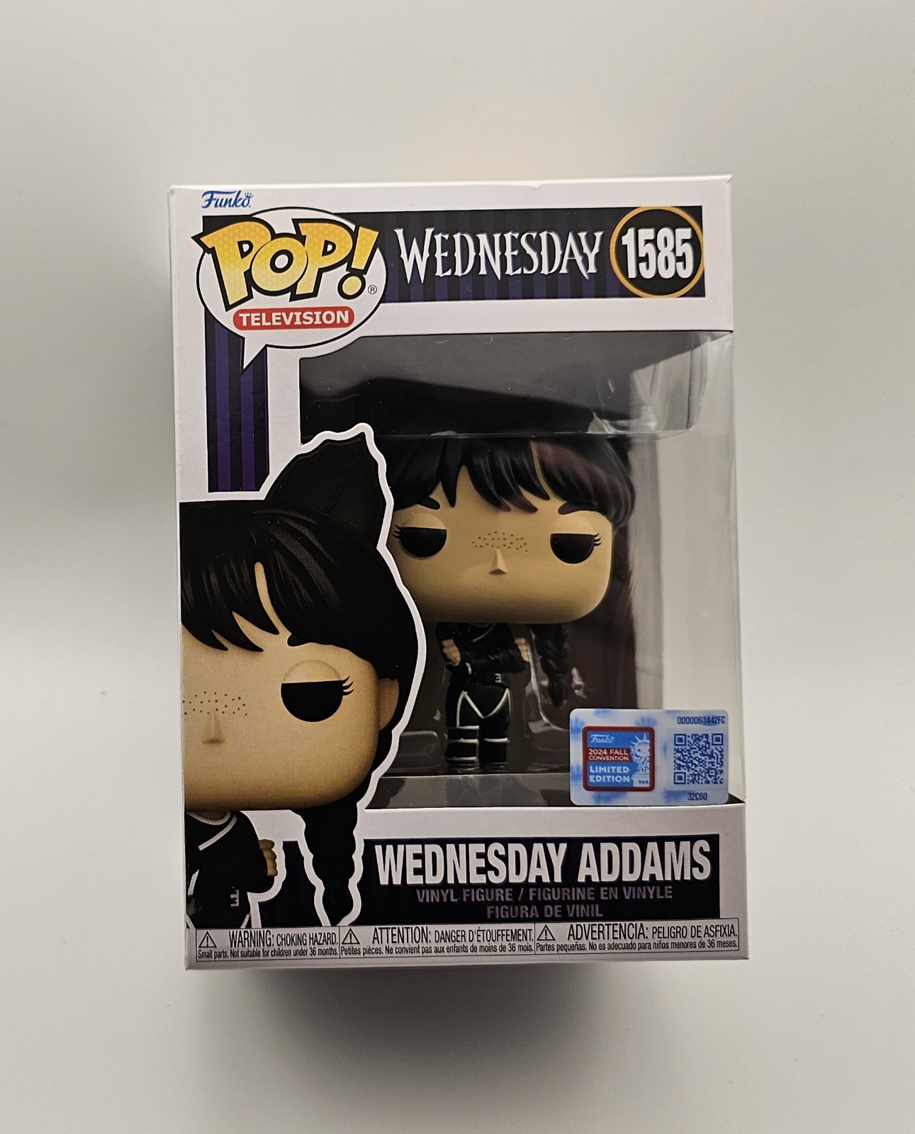 Funko Pop Vinyl: TV Wednesday Addams #1585 Cat Ears NYCC 2024 w protector