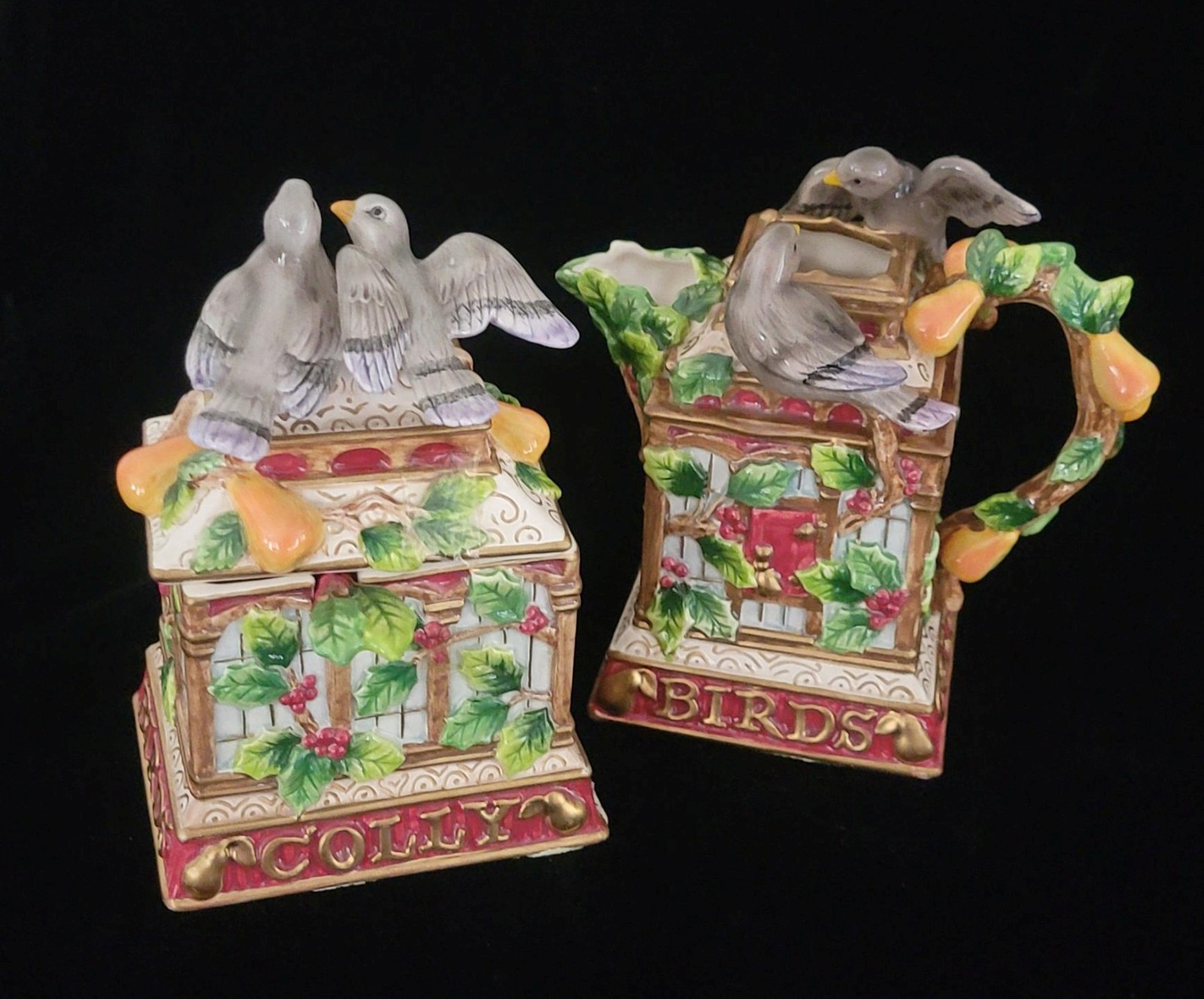 RARE Fitz & Floyd Colly Birds  IV -Twelve Days of Christmas-see Notes, please