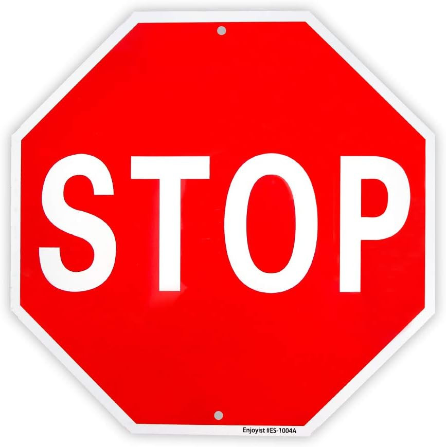 Stop Sign Street Slow Warning Sign 12 X 12 40 Mil Rust Free Aluminum  Reflective