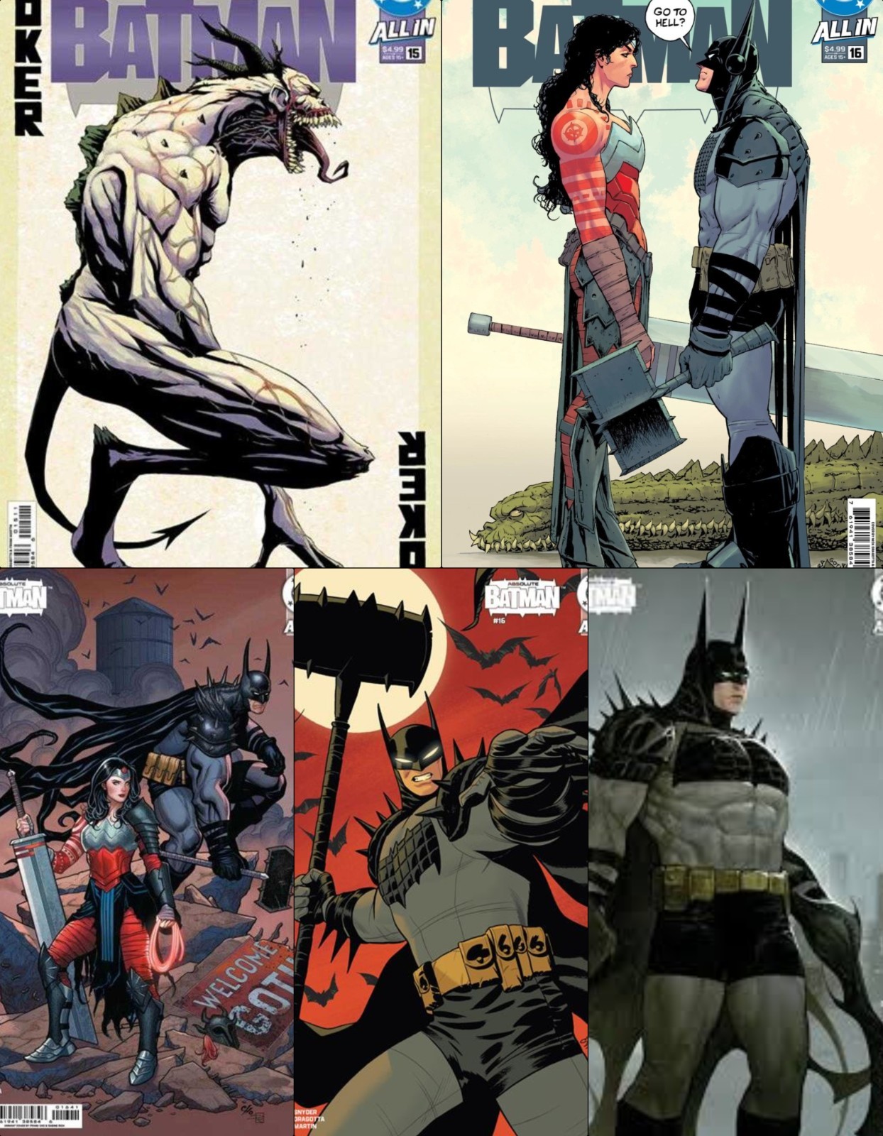 ABSOLUTE BATMAN 15-23 LOT + PRINT VARIANTS 37 BOOK LOT DC COMICS