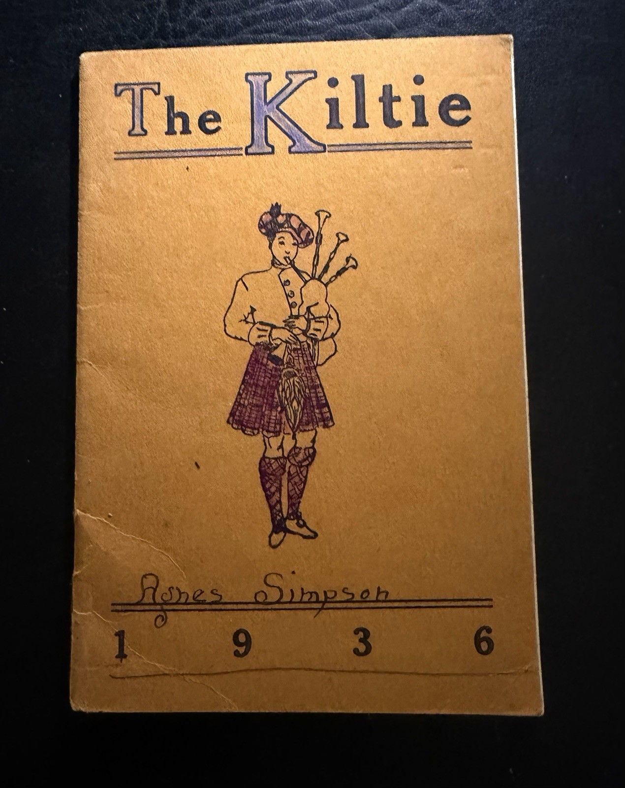 Rare 1936 The Kiltie Handbook Published By Highland Park High School 