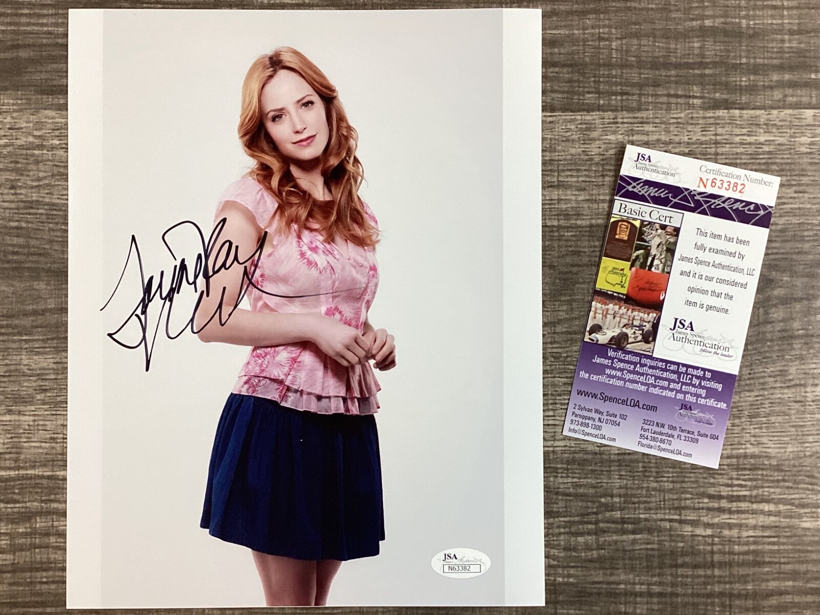(SSG) Sexy JAIME RAY NEWMAN Signed 8X10 Color Photo 