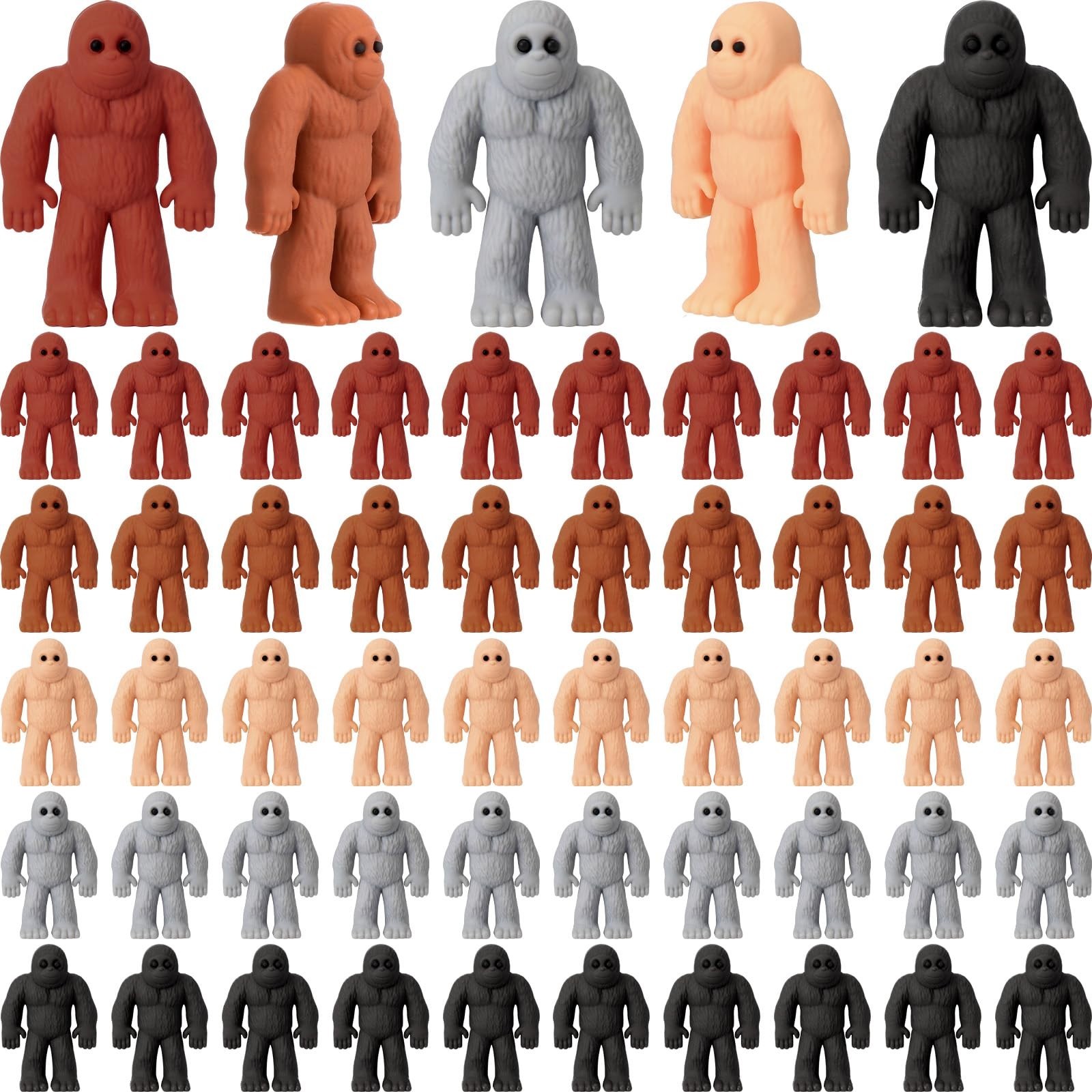 50 Pcs Mini Bigfoot Figurines - Bulk Halloween Party Favors & Collectibles