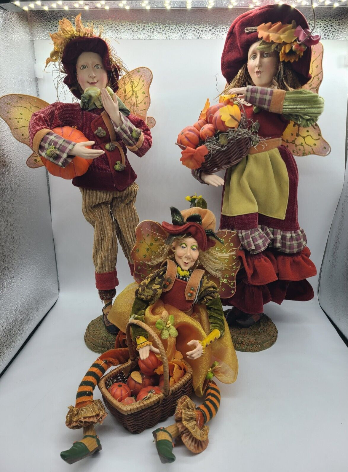 Winward Enchanted Ones Pixie Fairies Lot Of 3, Autumn, Fall, Pumpkin, Harvest Winward Enchanted Ones Pixie Fairies Lot Of 3, Autumn, Fall, Pumpkin, Harvest