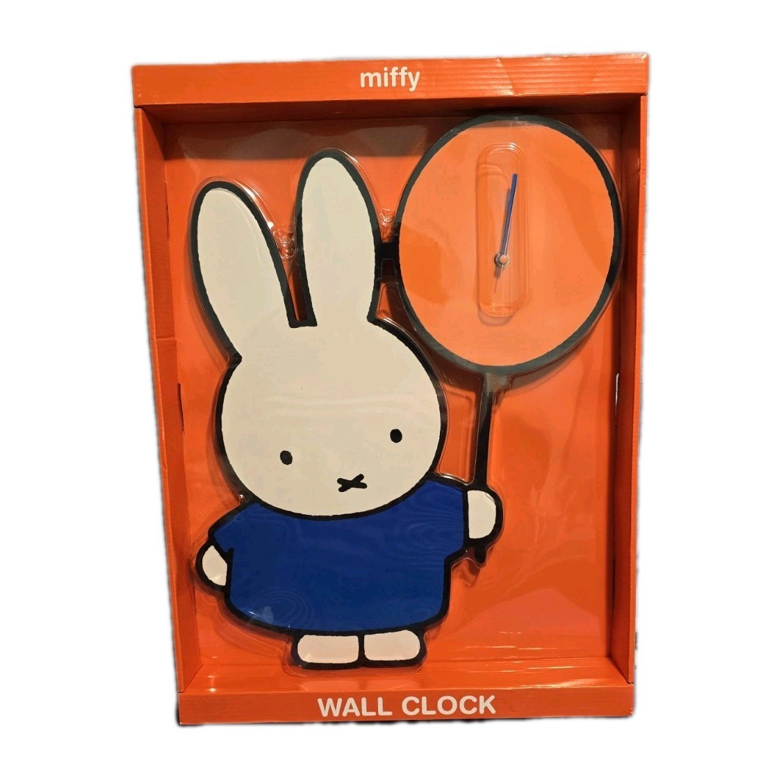 Large 20 Inch Miffy Holding A Balloon Wall Clock Dick Bruna Rare Analog NIB