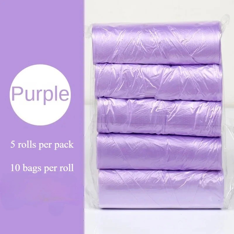 5 Rolls/pack Garbage Bags Household Storage Clear Roll Disposable Waste Trash