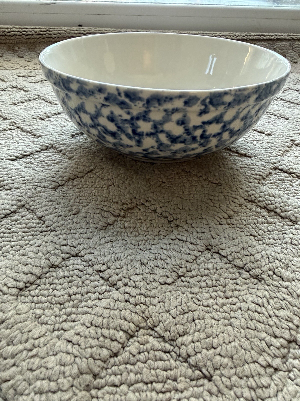 Gibson Housewares China Blue Speckled Cereal Soup Bowl