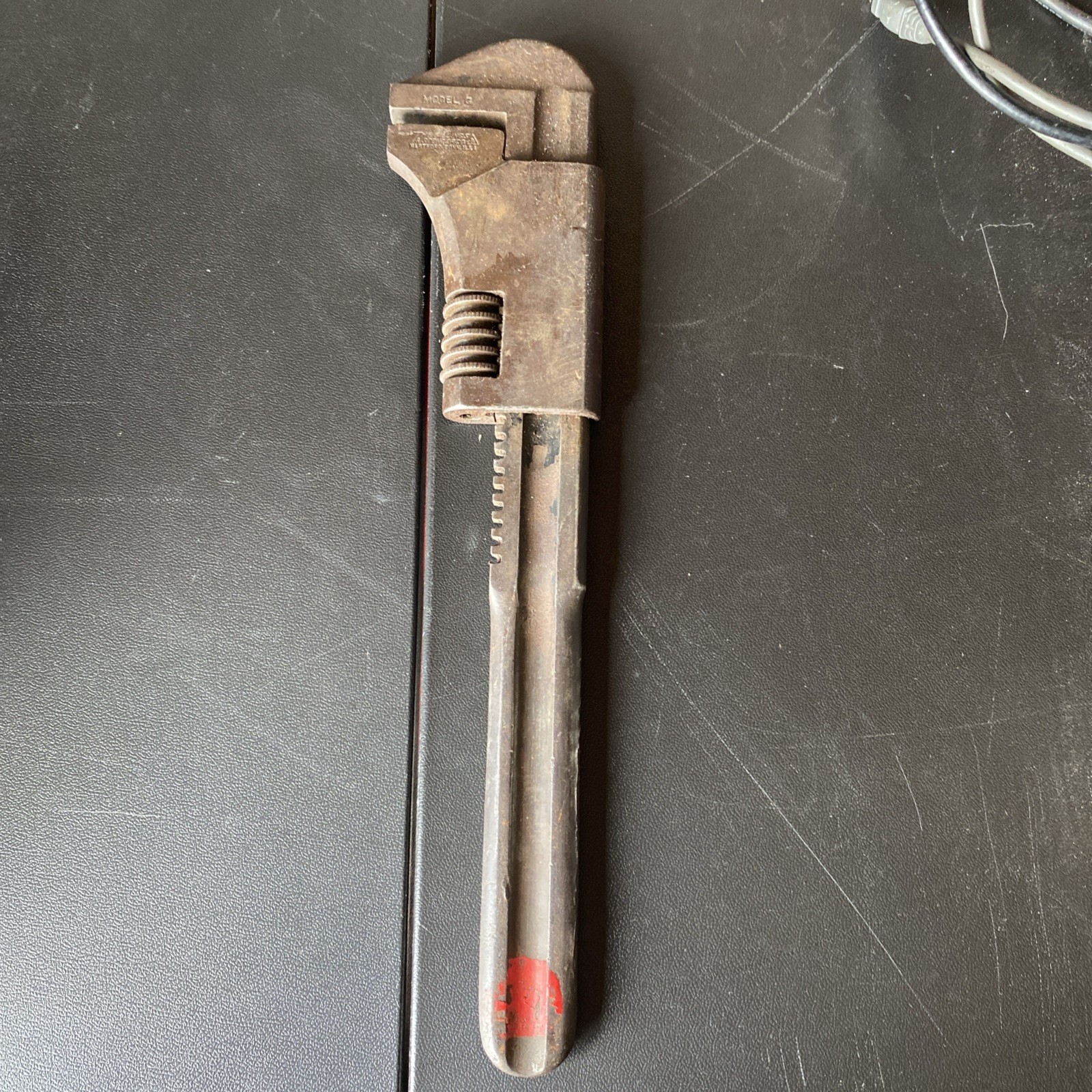 Vintage Billings & Spencer 14.5”Adjustable Pipe Wrench-Smooth Working Model Q
