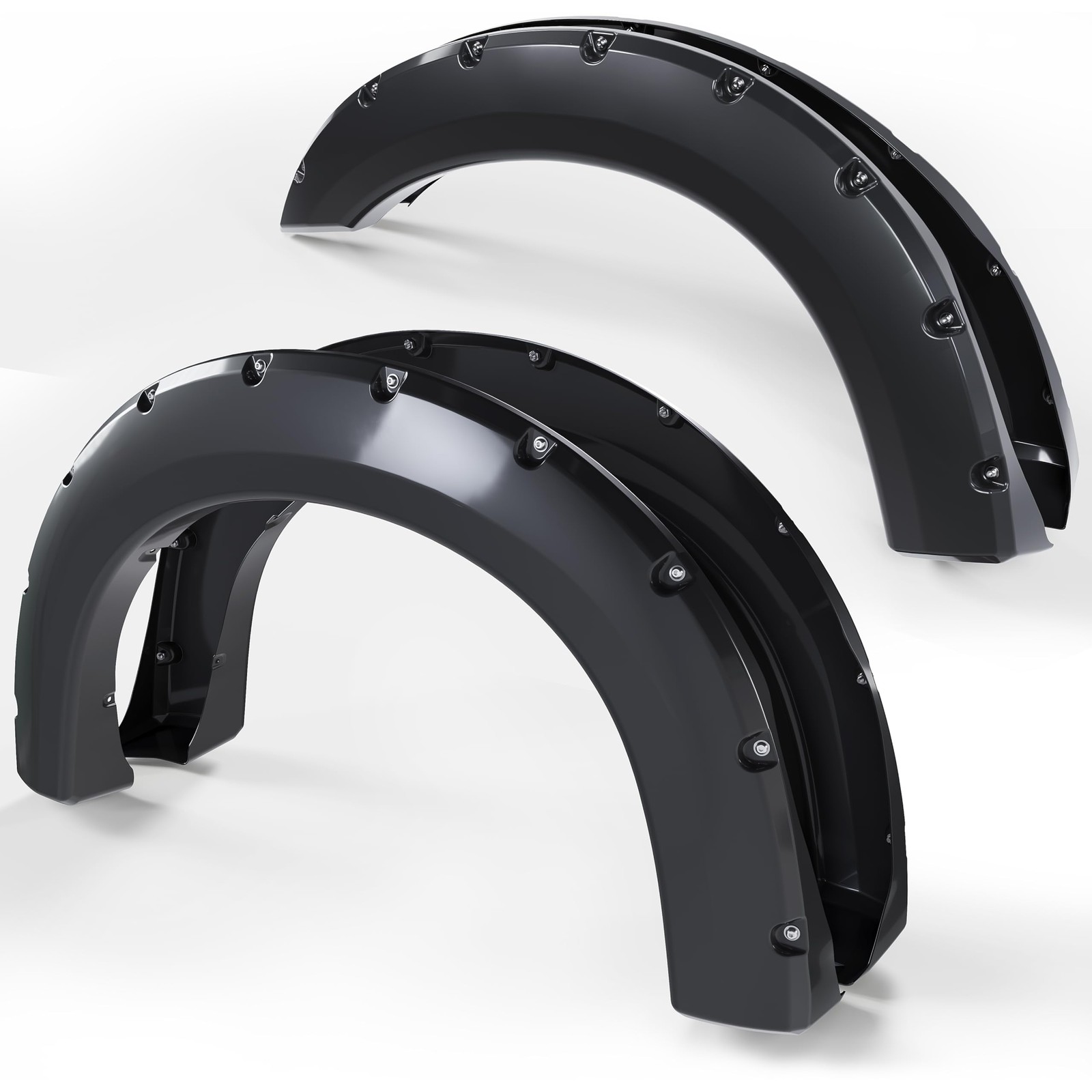 ECOTRIC 4Pcs Fender Flares Compatible with 1999-2007 Ford F250 F350 Super Duty (