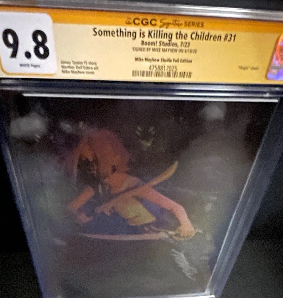 Something is Killing the Children #31 (2023 BOOM) CGC 9.8 Signed Mayhew Foil